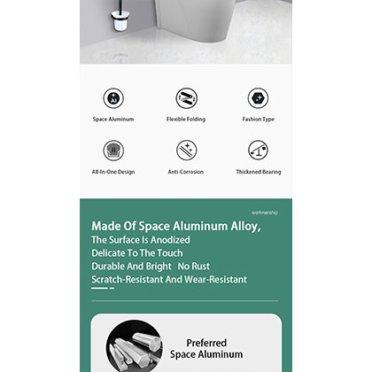 Bathroom Towel Set with Six-piece Hardware Accessories