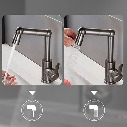 New Design Stainless Steel Body Kitchen Faucet