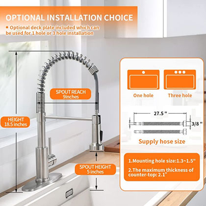 Factory Supply 4Functions Kitchen Shower Tap