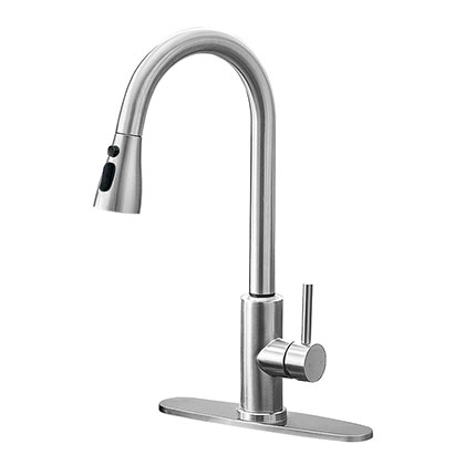 4Functions Stainless Steel Brushed Pull Down Kitchen Faucet