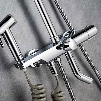 4 Functions Brass Bathtub Bathroom Shower Faucets Mixers