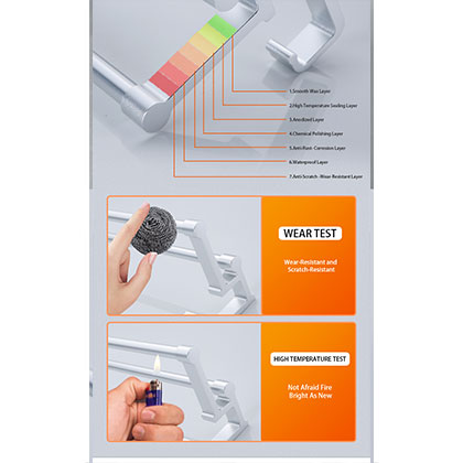 Bathroom Shower Towel Rail No-drilling(Glue)