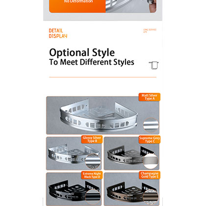 Bathroom Corner Shelf Shampoo Holder