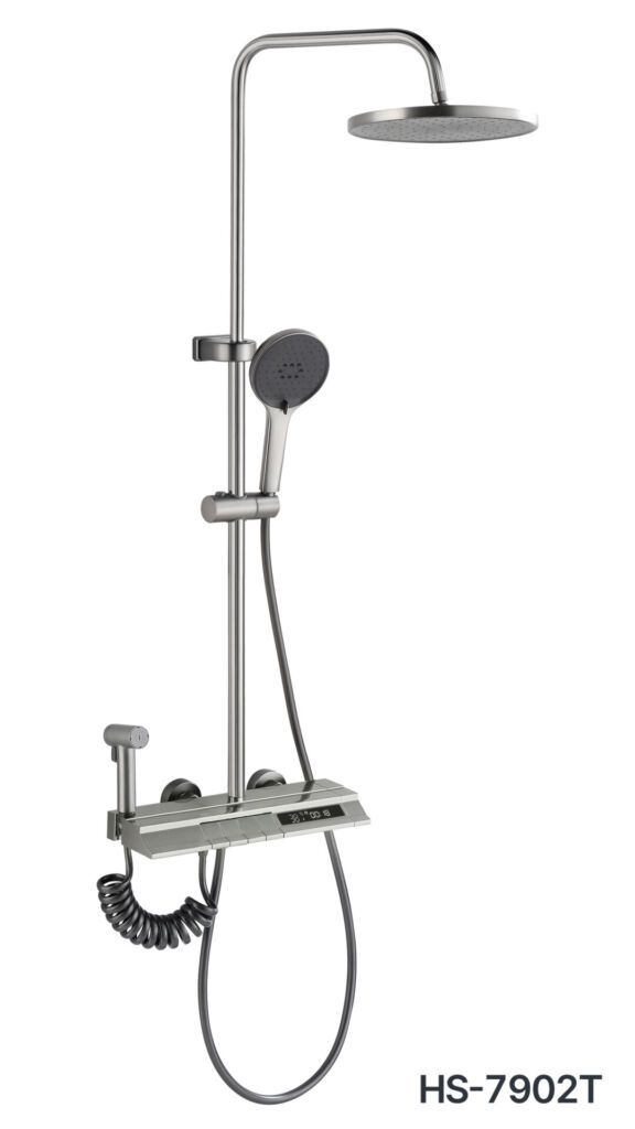 Aluminum bathroom shower set